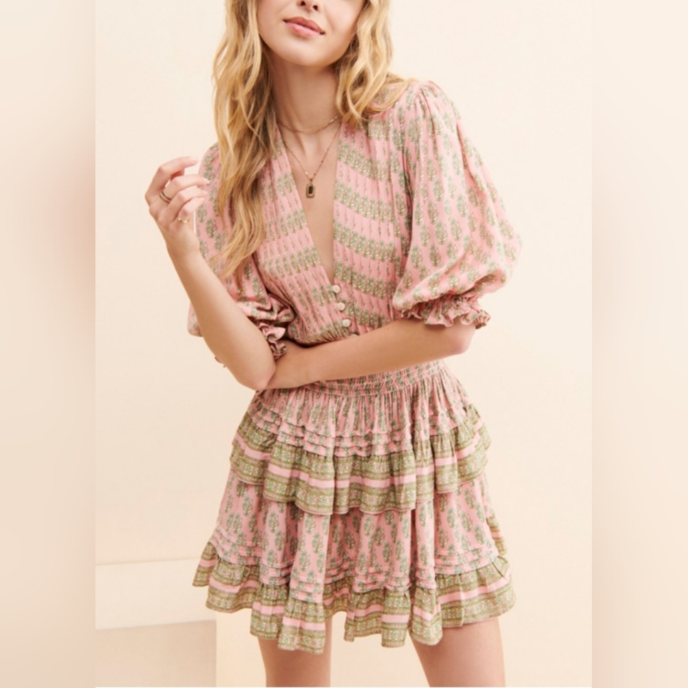 Jen's Pirate Booty Pink and Green Mini Dress